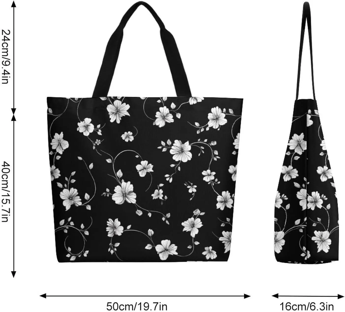 Canvas Tote Bag Large Women Casual Shoulder Bag Handbag Reusable Beach Shopping Grocery Bag For Outdoors