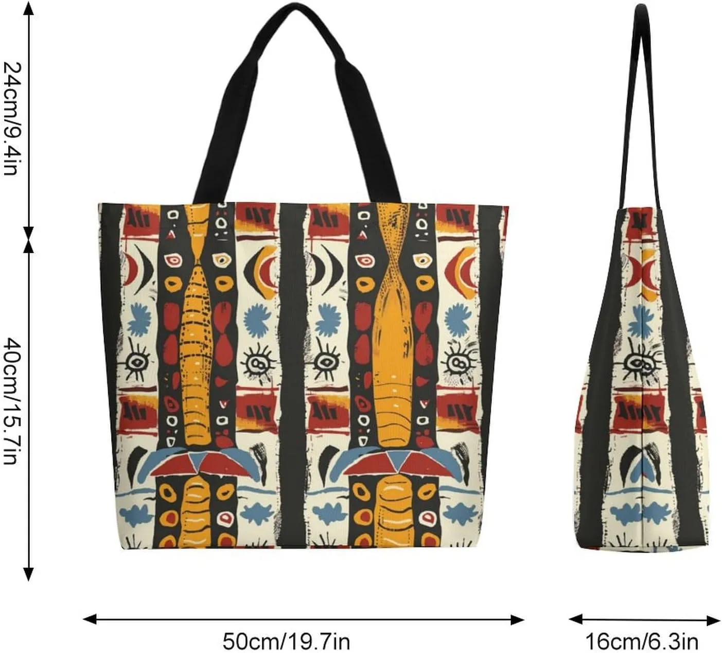 Canvas Tote Bag Large Women Casual Shoulder Bag Handbag Reusable Beach Shopping Grocery Bag For Outdoors