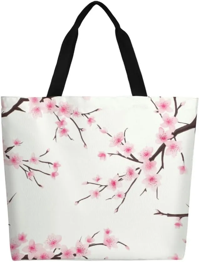 Canvas Tote Bag Large Women Casual Shoulder Bag Handbag Reusable Beach Shopping Grocery Bag For Outdoors