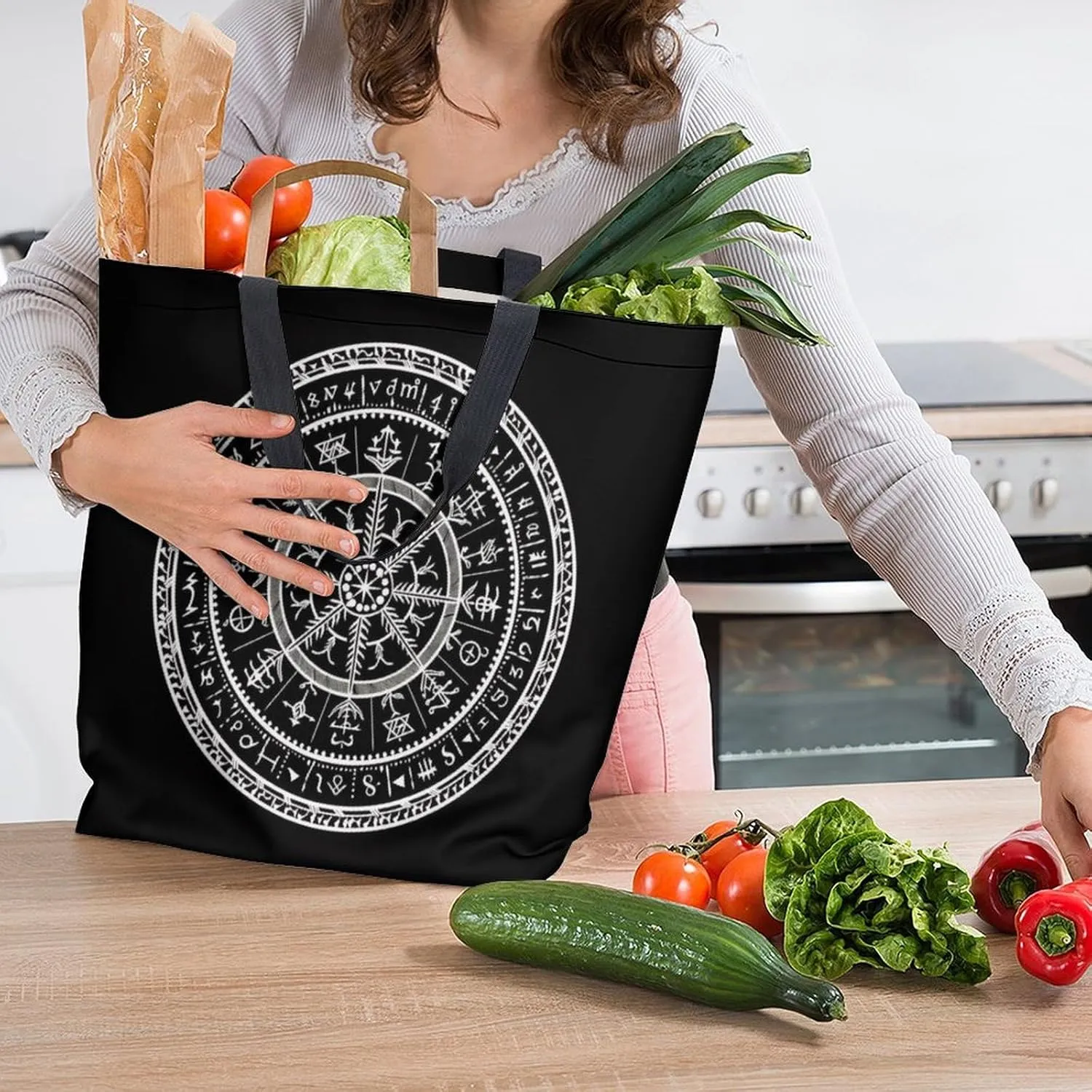 Canvas Tote Bag Large Women Casual Shoulder Bag Handbag Reusable Beach Shopping Grocery Bag For Outdoors