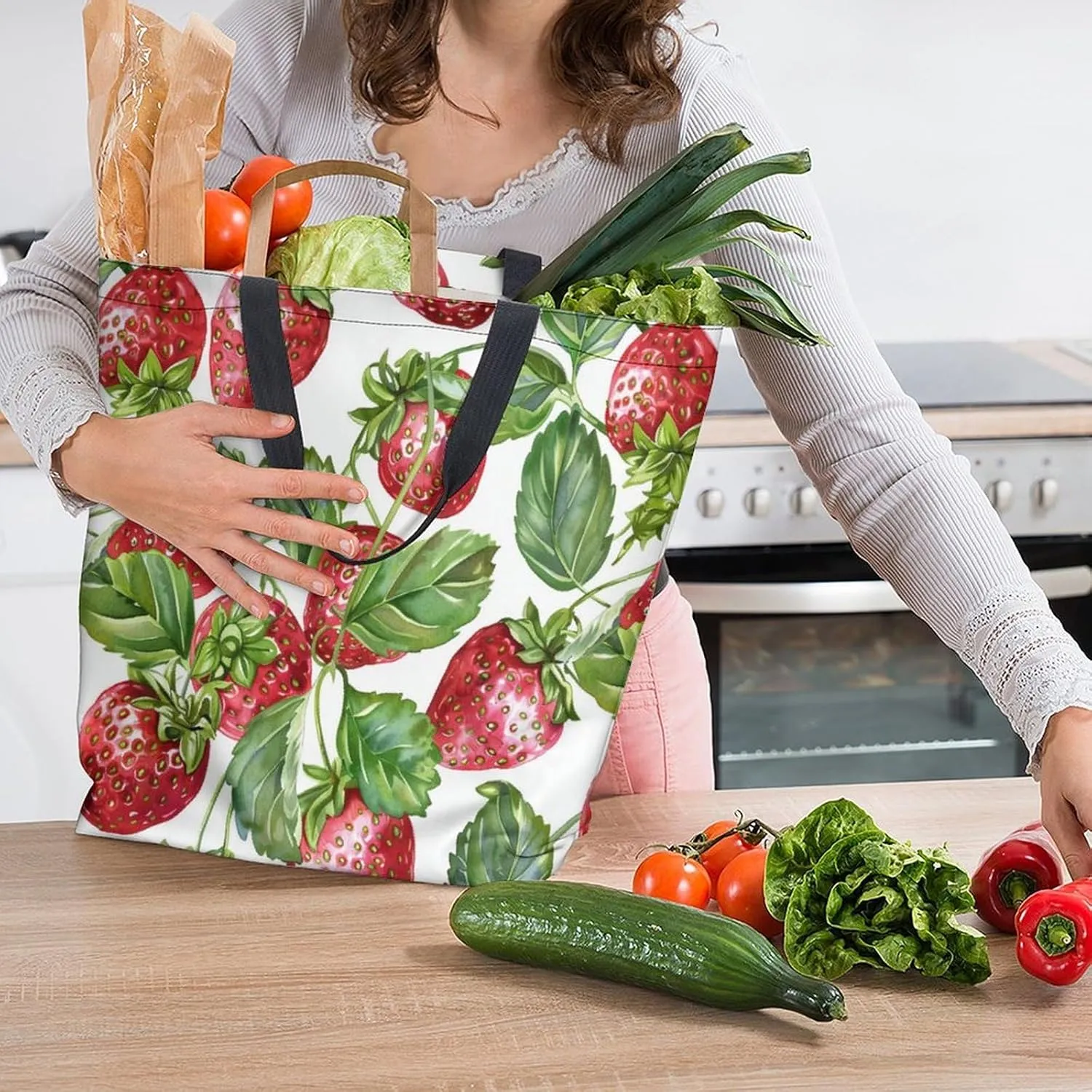 Canvas Tote Bag Large Women Casual Shoulder Bag Handbag Reusable Beach Shopping Grocery Bag For Outdoors