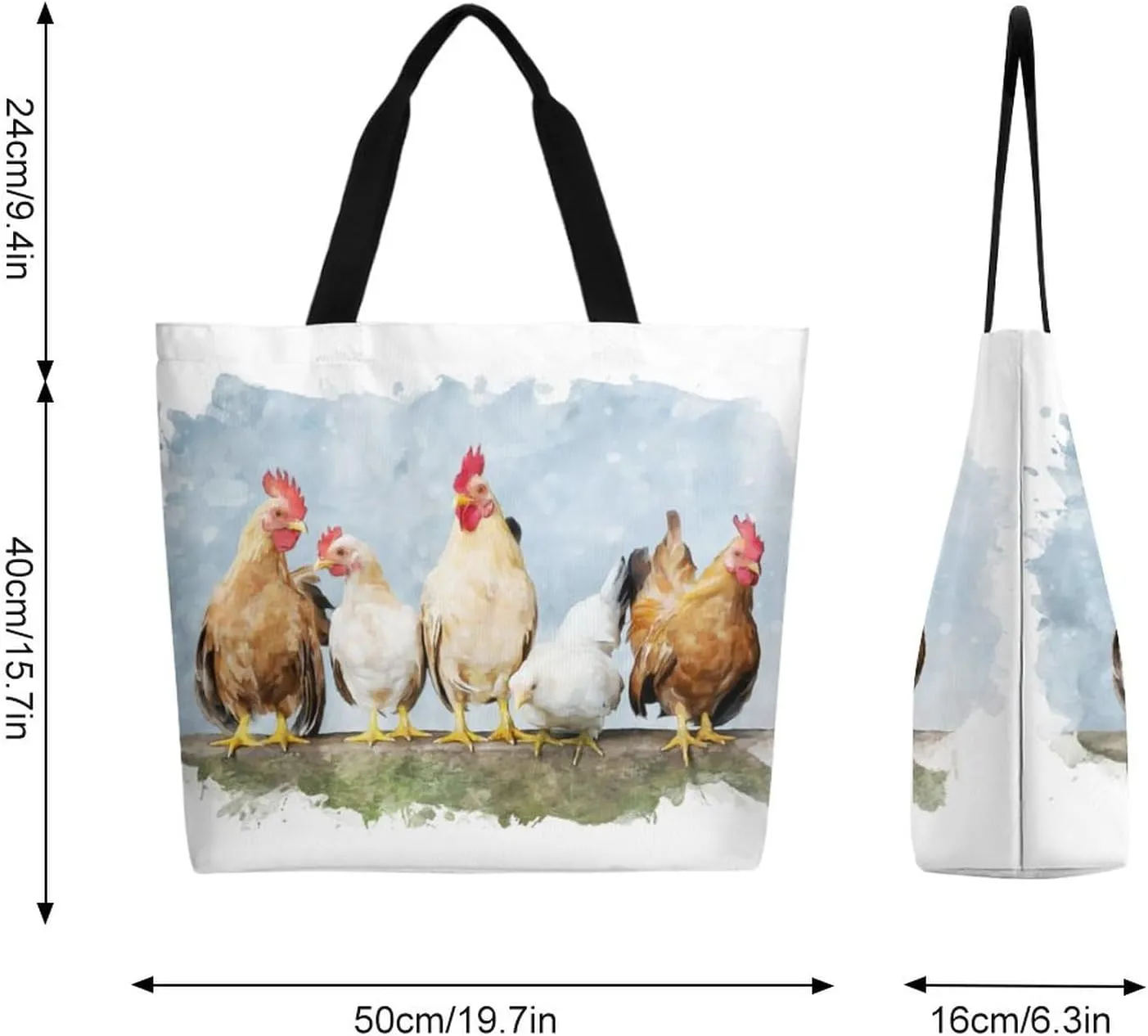 Canvas Tote Bag Large Women Casual Shoulder Bag Handbag Reusable Beach Shopping Grocery Bag For Outdoors