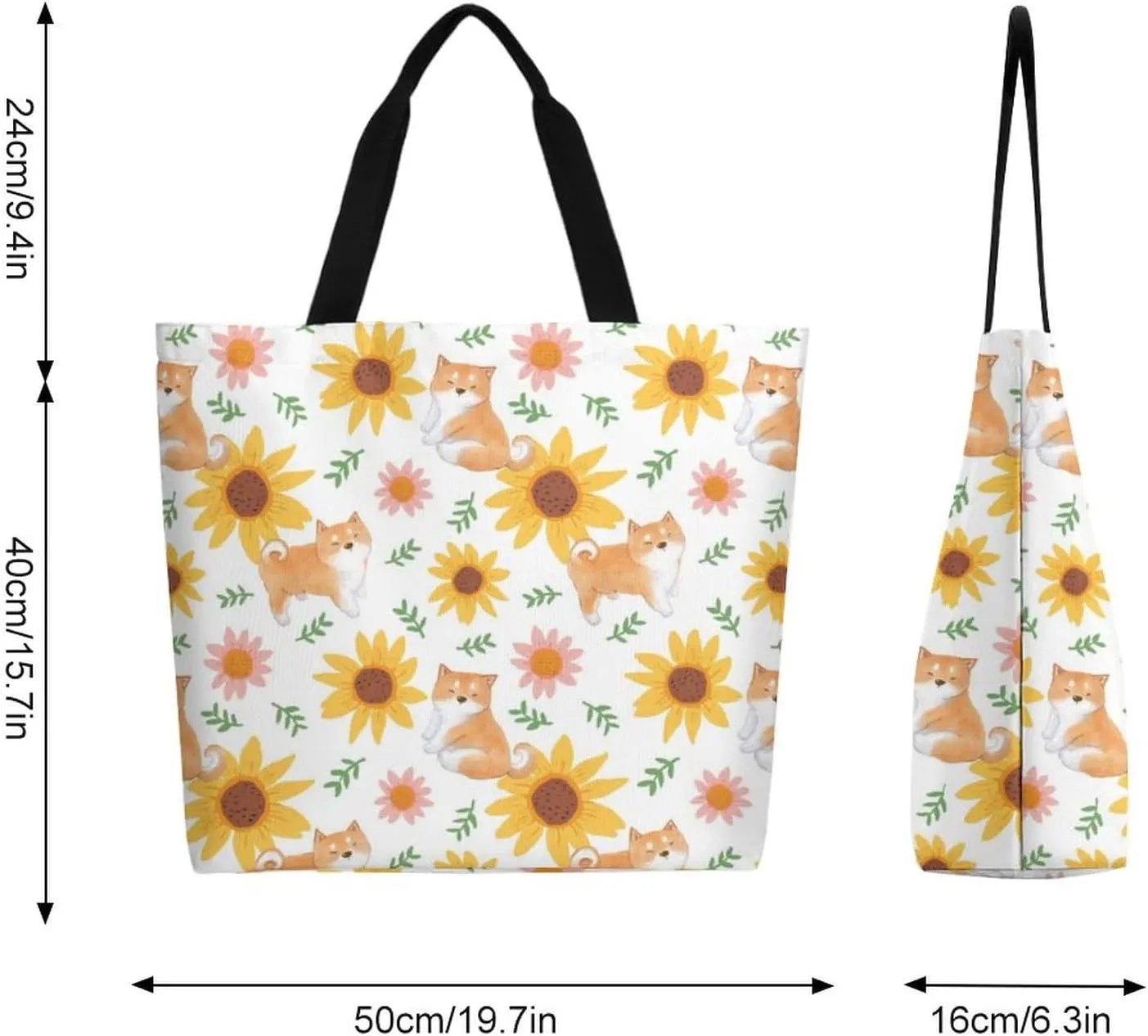 Canvas Tote Bag Large Women Casual Shoulder Bag Handbag Reusable Beach Shopping Grocery Bag For Outdoors