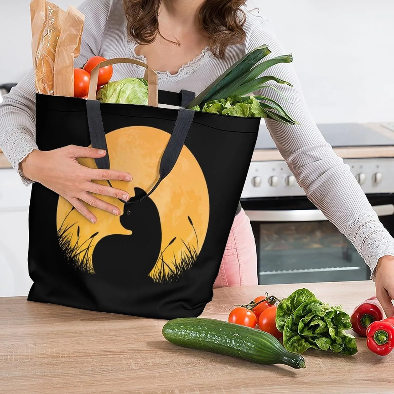 Canvas Tote Bag Large Women Casual Shoulder Bag Handbag Reusable Beach Shopping Grocery Bag For Outdoors