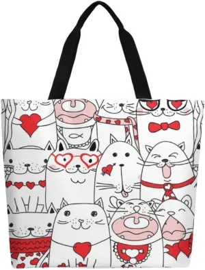 Canvas Tote Bag Large Women Casual Shoulder Bag Handbag Reusable Beach Shopping Grocery Bag For Outdoors