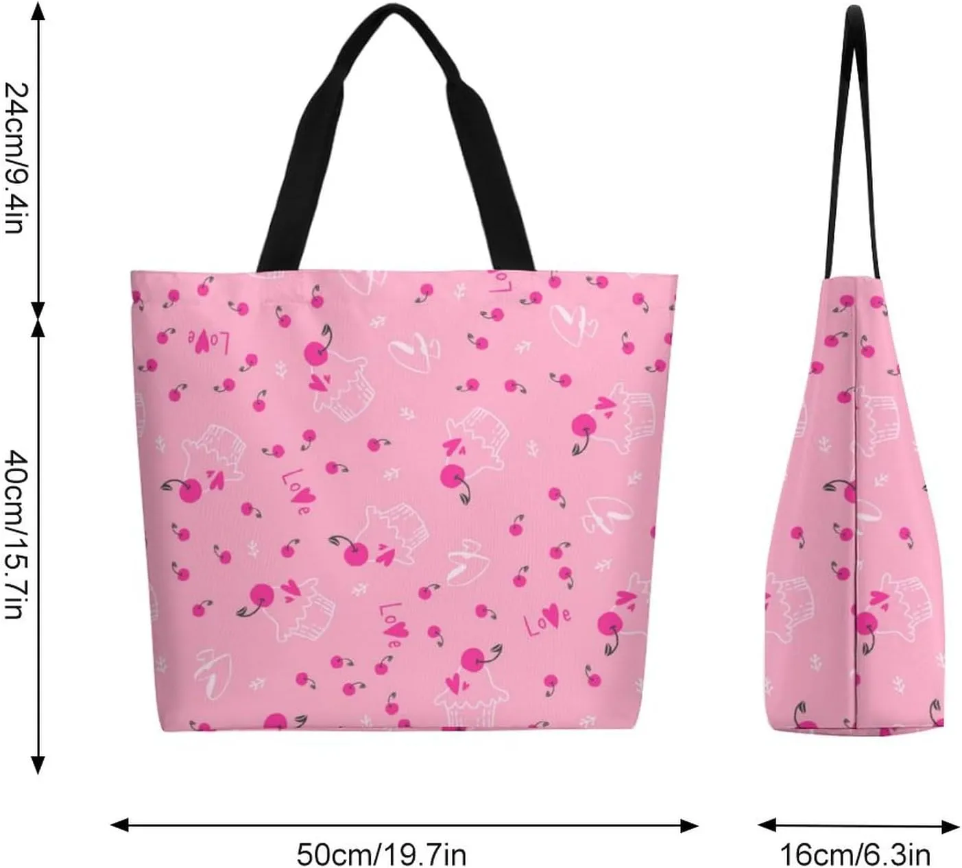 Canvas Tote Bag Large Women Casual Shoulder Bag Handbag Reusable Beach Shopping Grocery Bag For Outdoors
