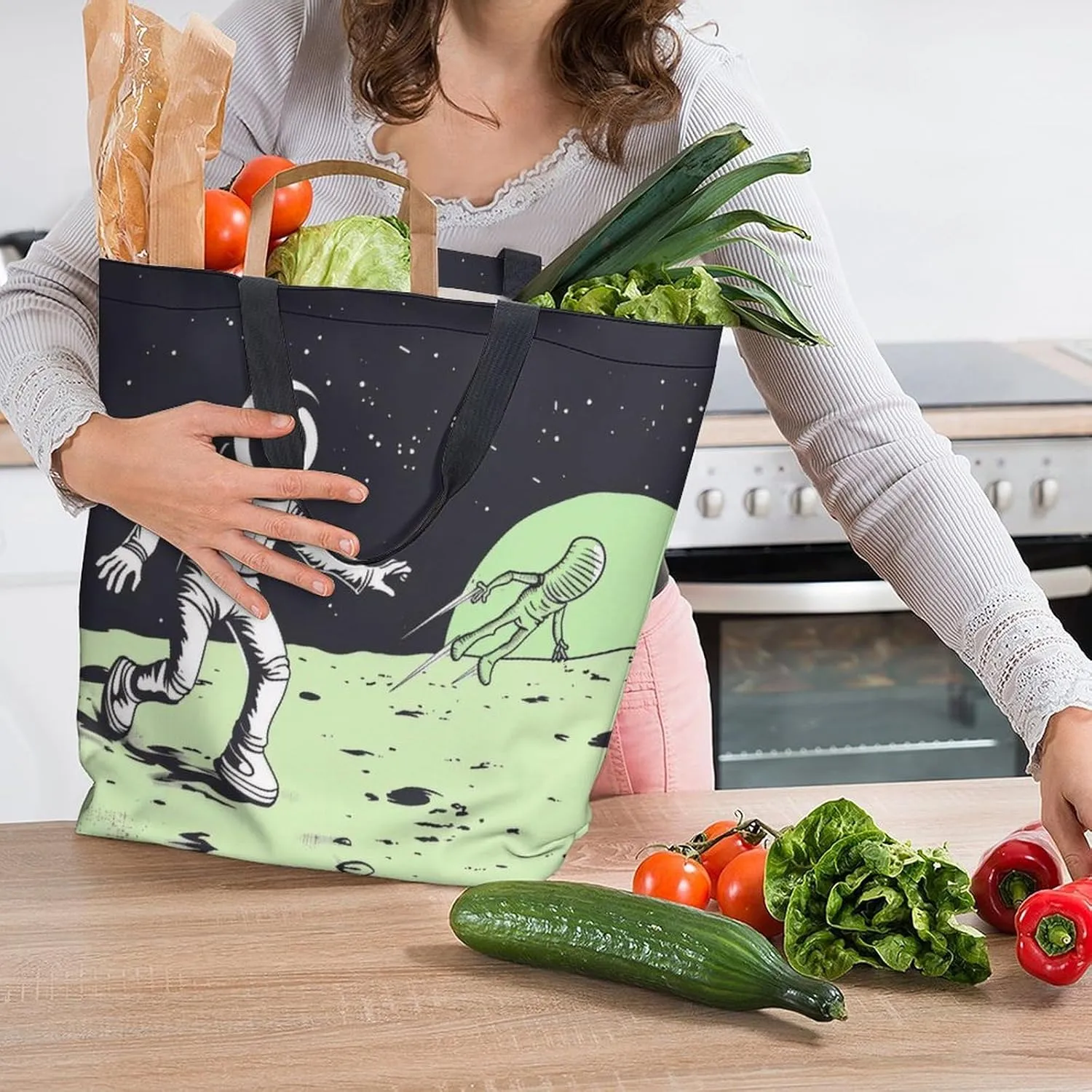 Canvas Tote Bag Large Women Casual Shoulder Bag Handbag Reusable Beach Shopping Grocery Bag For Outdoors