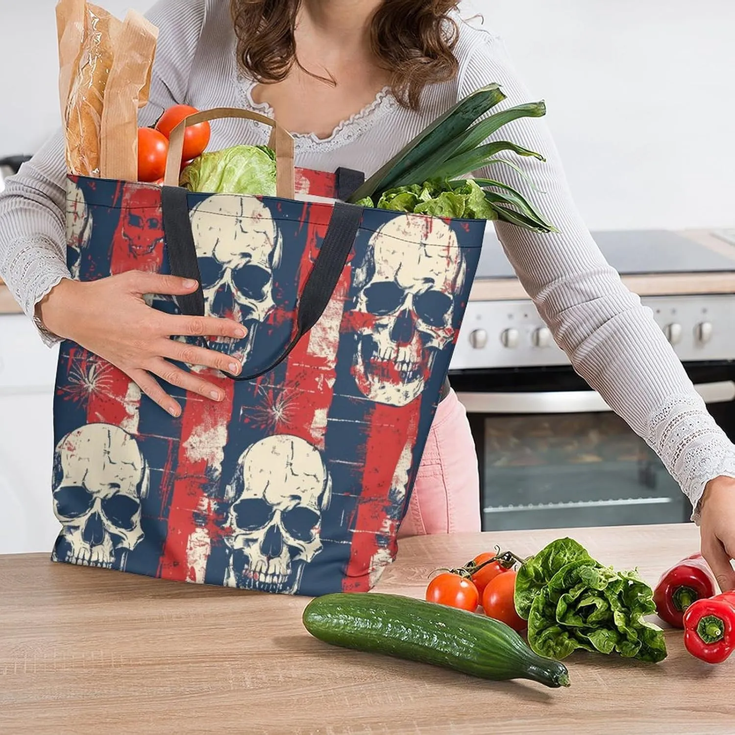 Canvas Tote Bag Large Women Casual Shoulder Bag Handbag Reusable Beach Shopping Grocery Bag For Outdoors