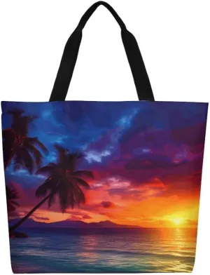 Canvas Tote Bag Large Women Casual Shoulder Bag Handbag Reusable Beach Shopping Grocery Bag For Outdoors