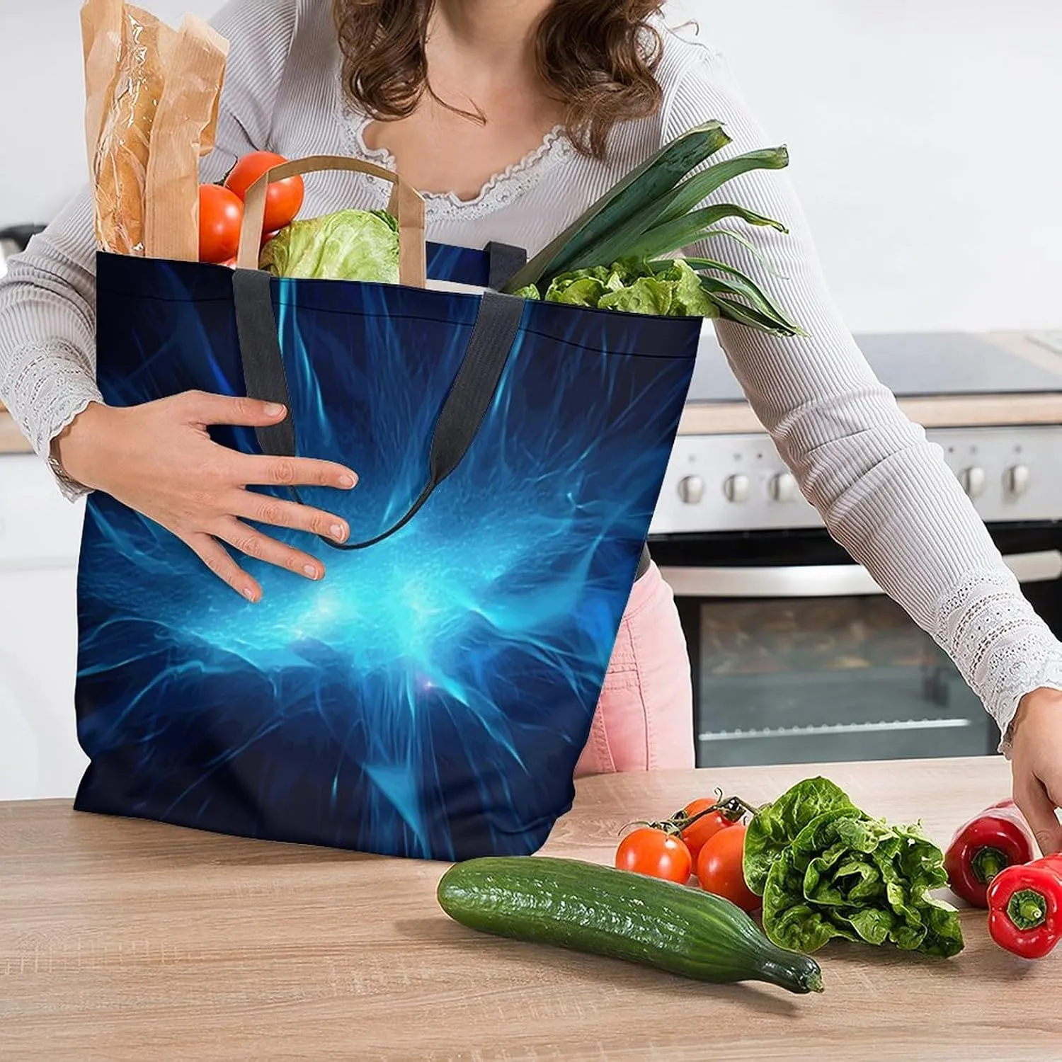 Canvas Tote Bag Large Women Casual Shoulder Bag Handbag Reusable Beach Shopping Grocery Bag For Outdoors