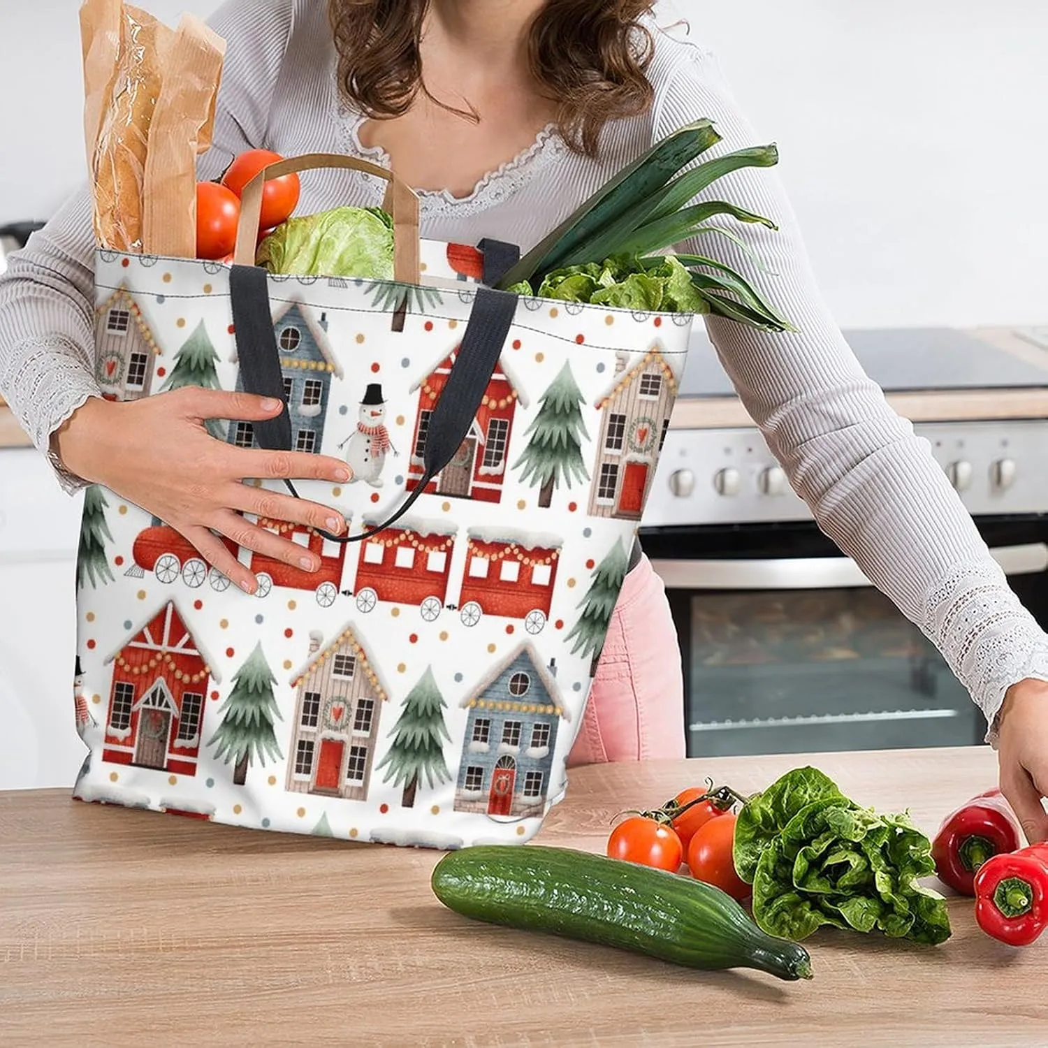 Canvas Tote Bag Large Women Casual Shoulder Bag Handbag Reusable Beach Shopping Grocery Bag For Outdoors