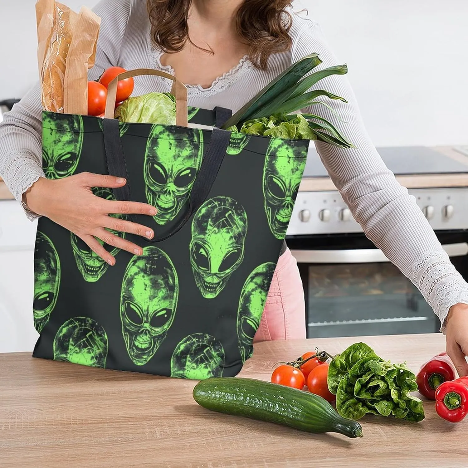 Canvas Tote Bag Large Women Casual Shoulder Bag Handbag Reusable Beach Shopping Grocery Bag For Outdoors