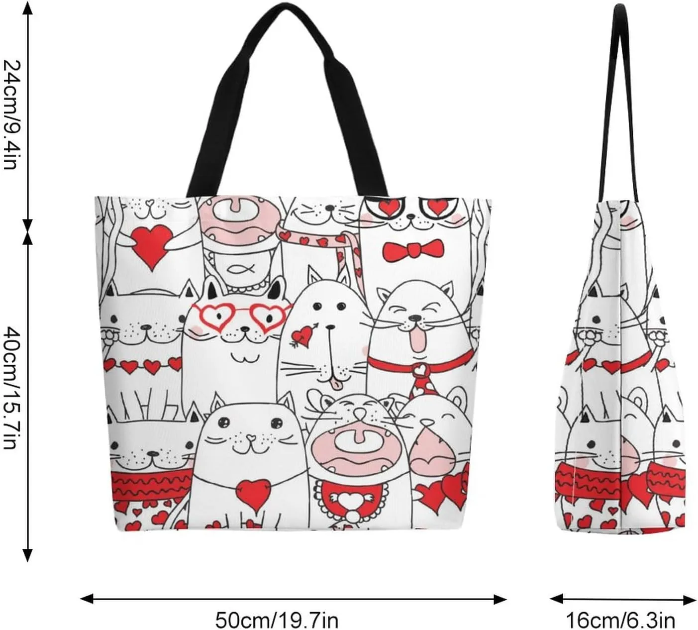 Canvas Tote Bag Large Women Casual Shoulder Bag Handbag Reusable Beach Shopping Grocery Bag For Outdoors