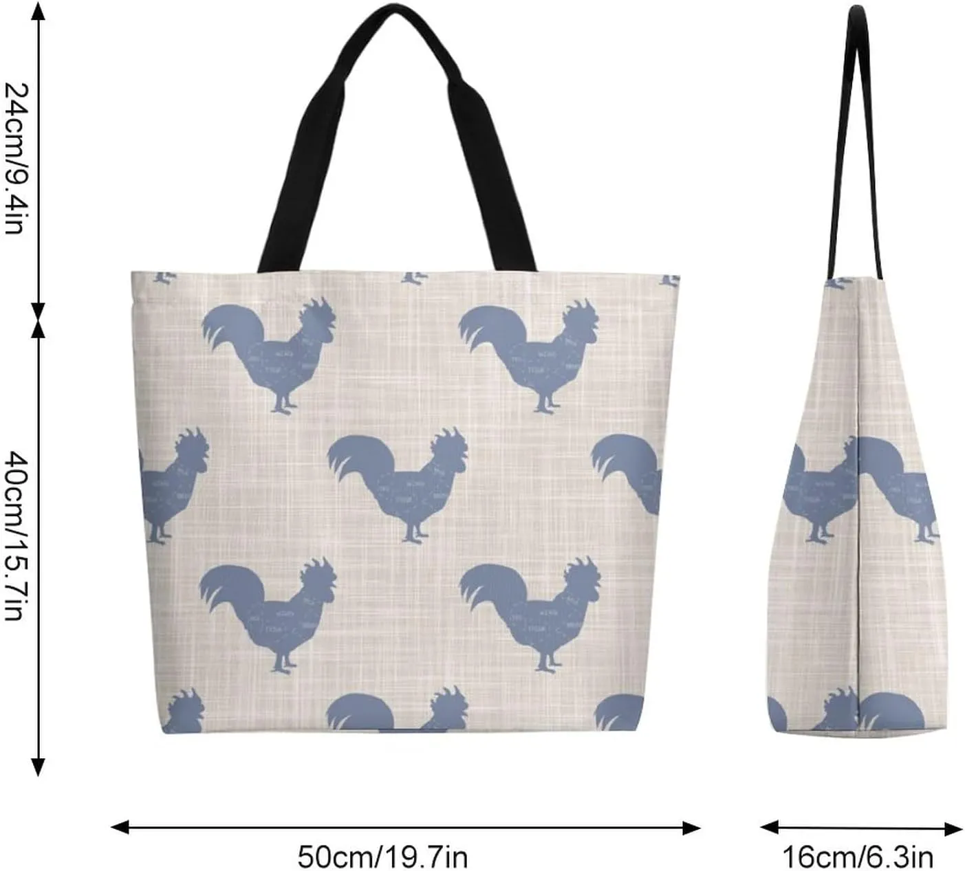 Canvas Tote Bag Large Women Casual Shoulder Bag Handbag Reusable Beach Shopping Grocery Bag For Outdoors
