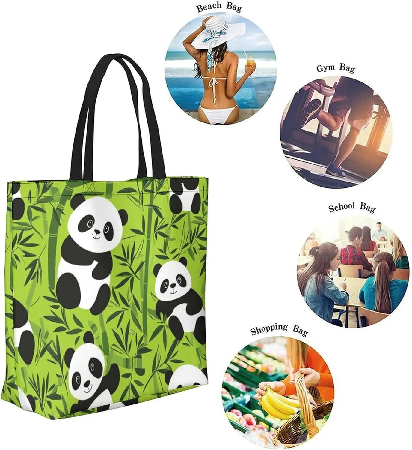 Canvas Tote Bag Large Women Casual Shoulder Bag Handbag Reusable Beach Shopping Grocery Bag For Outdoors