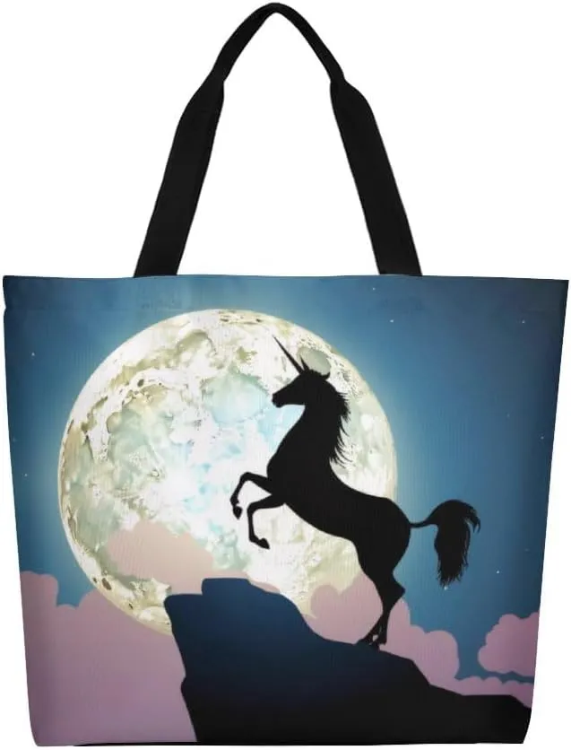 Canvas Tote Bag Large Women Casual Shoulder Bag Handbag Reusable Beach Shopping Grocery Bag For Outdoors