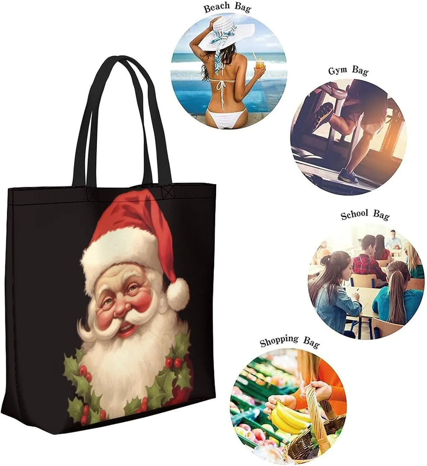 Canvas Tote Bag Large Women Casual Shoulder Bag Handbag Reusable Beach Shopping Grocery Bag For Outdoors