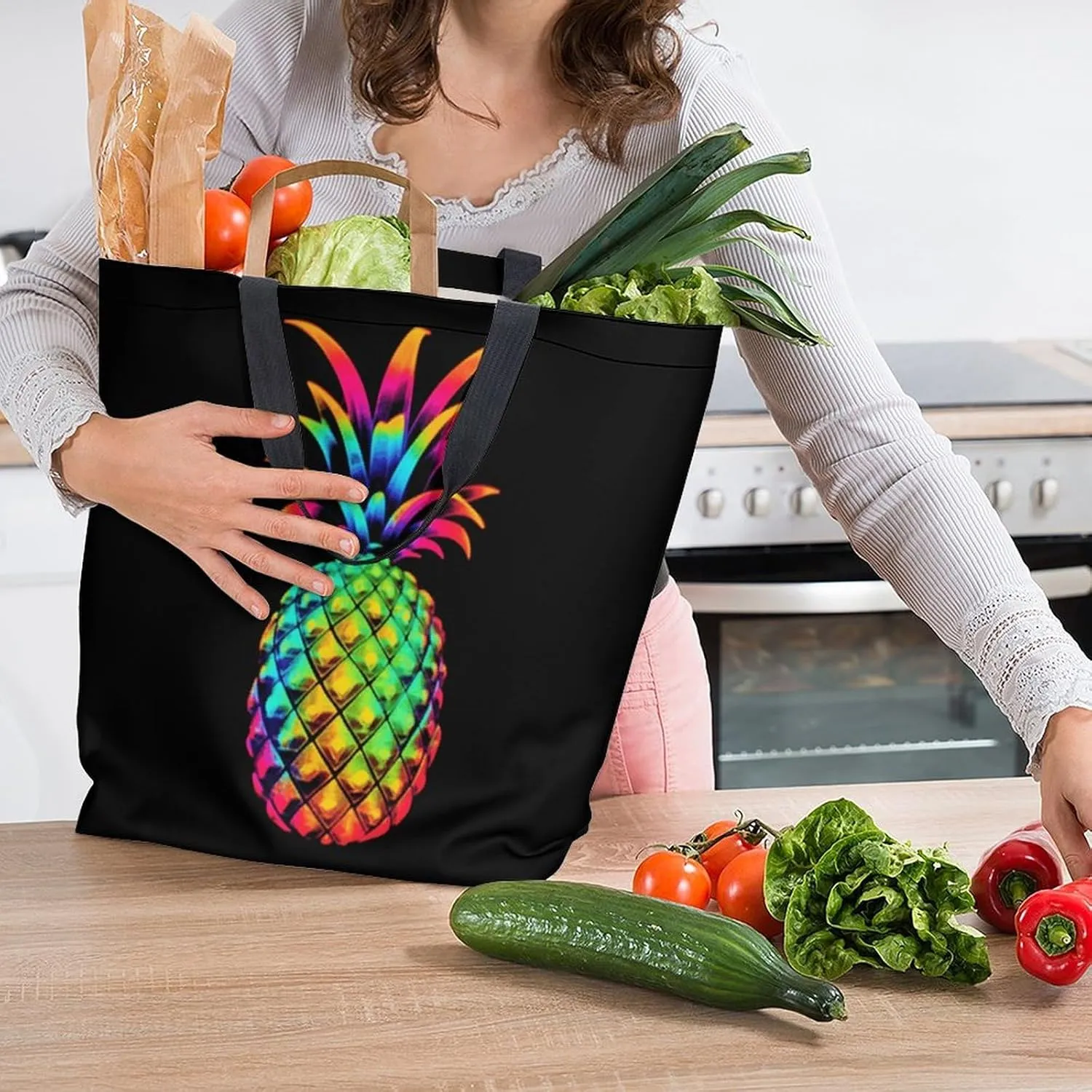 Canvas Tote Bag Large Women Casual Shoulder Bag Handbag Reusable Beach Shopping Grocery Bag For Outdoors