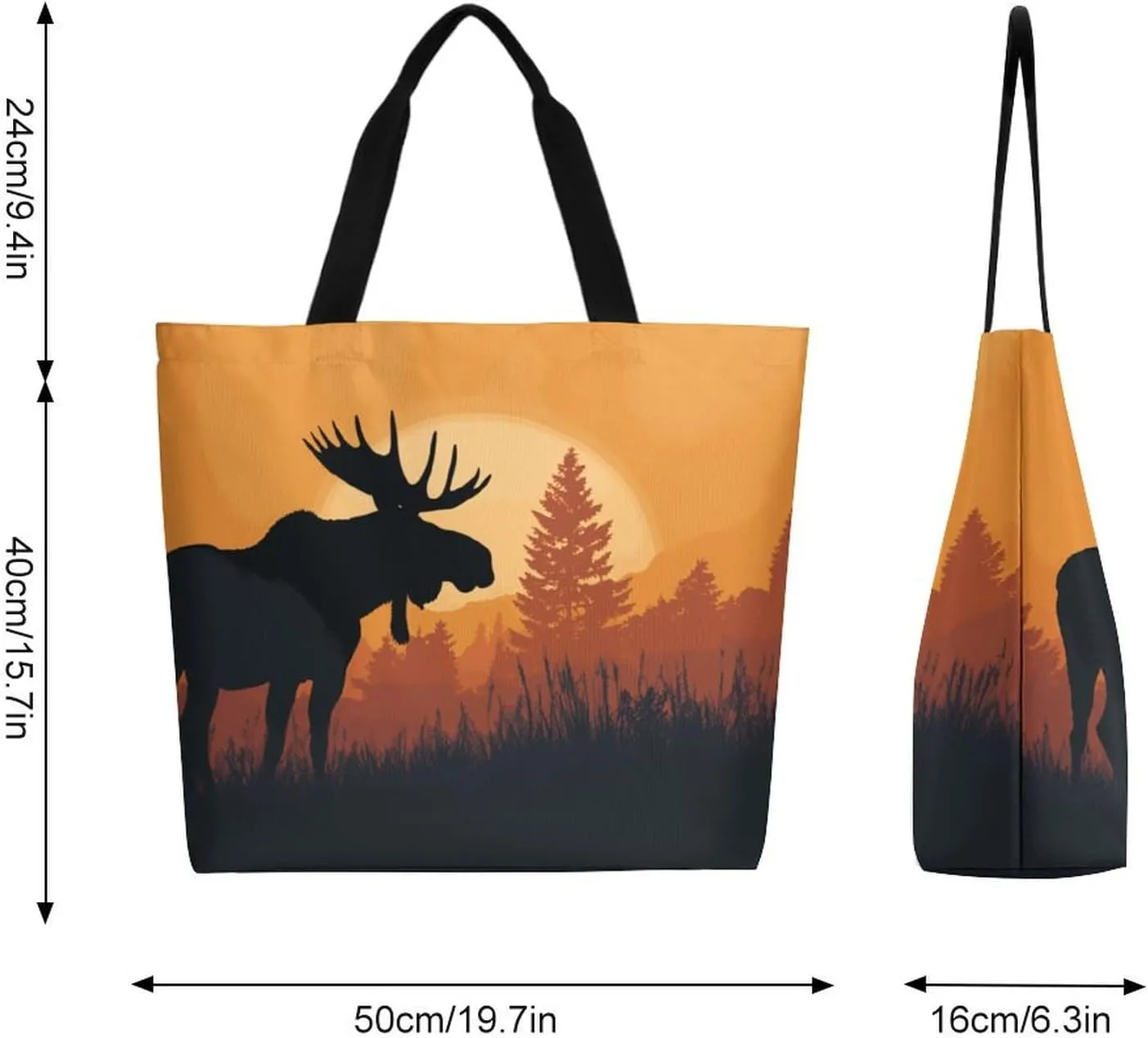 Canvas Tote Bag Large Women Casual Shoulder Bag Handbag Reusable Beach Shopping Grocery Bag For Outdoors