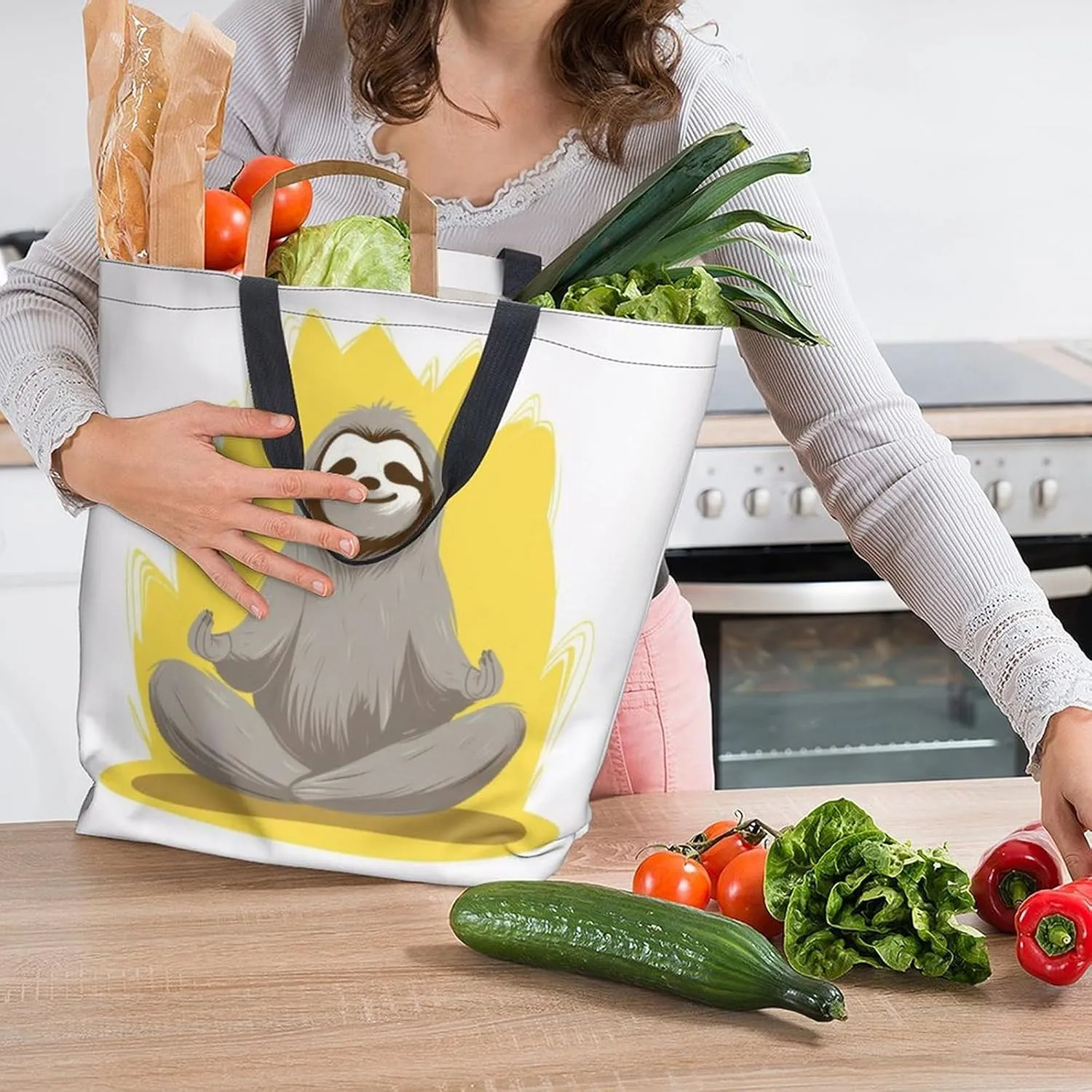 Canvas Tote Bag Large Women Casual Shoulder Bag Handbag Reusable Beach Shopping Grocery Bag For Outdoors