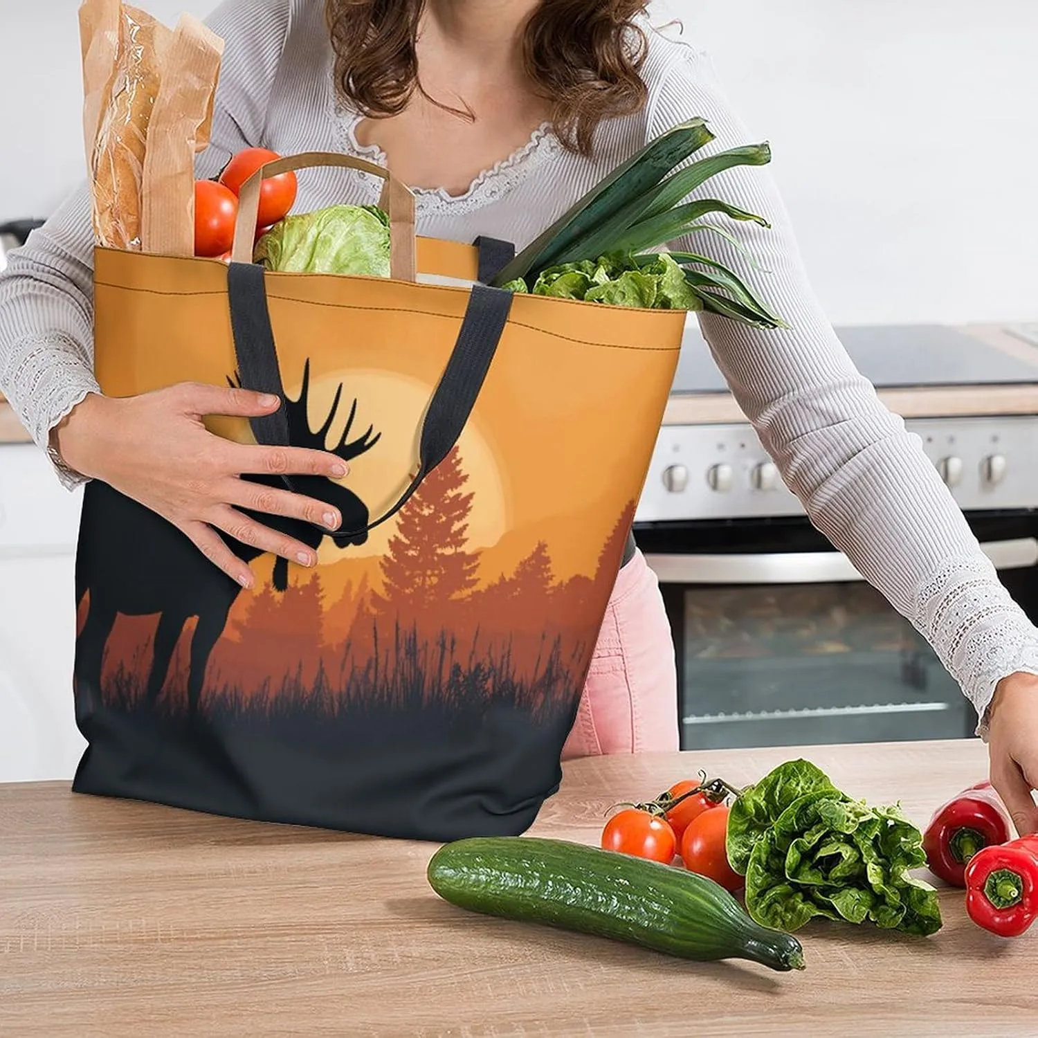 Canvas Tote Bag Large Women Casual Shoulder Bag Handbag Reusable Beach Shopping Grocery Bag For Outdoors