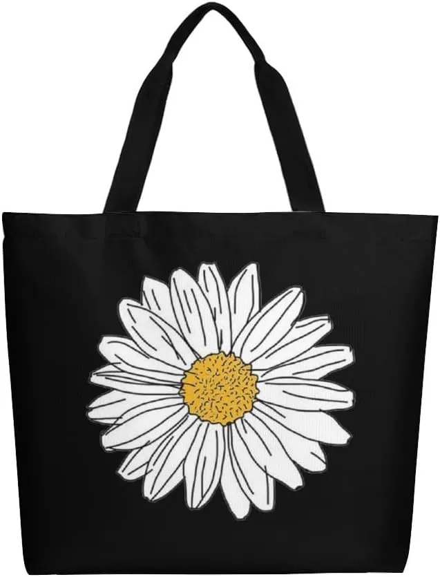 Canvas Tote Bag - Large Women's Casual Shoulder Handbag - Reusable Beach & Shopping Grocery Bag for Outdoors