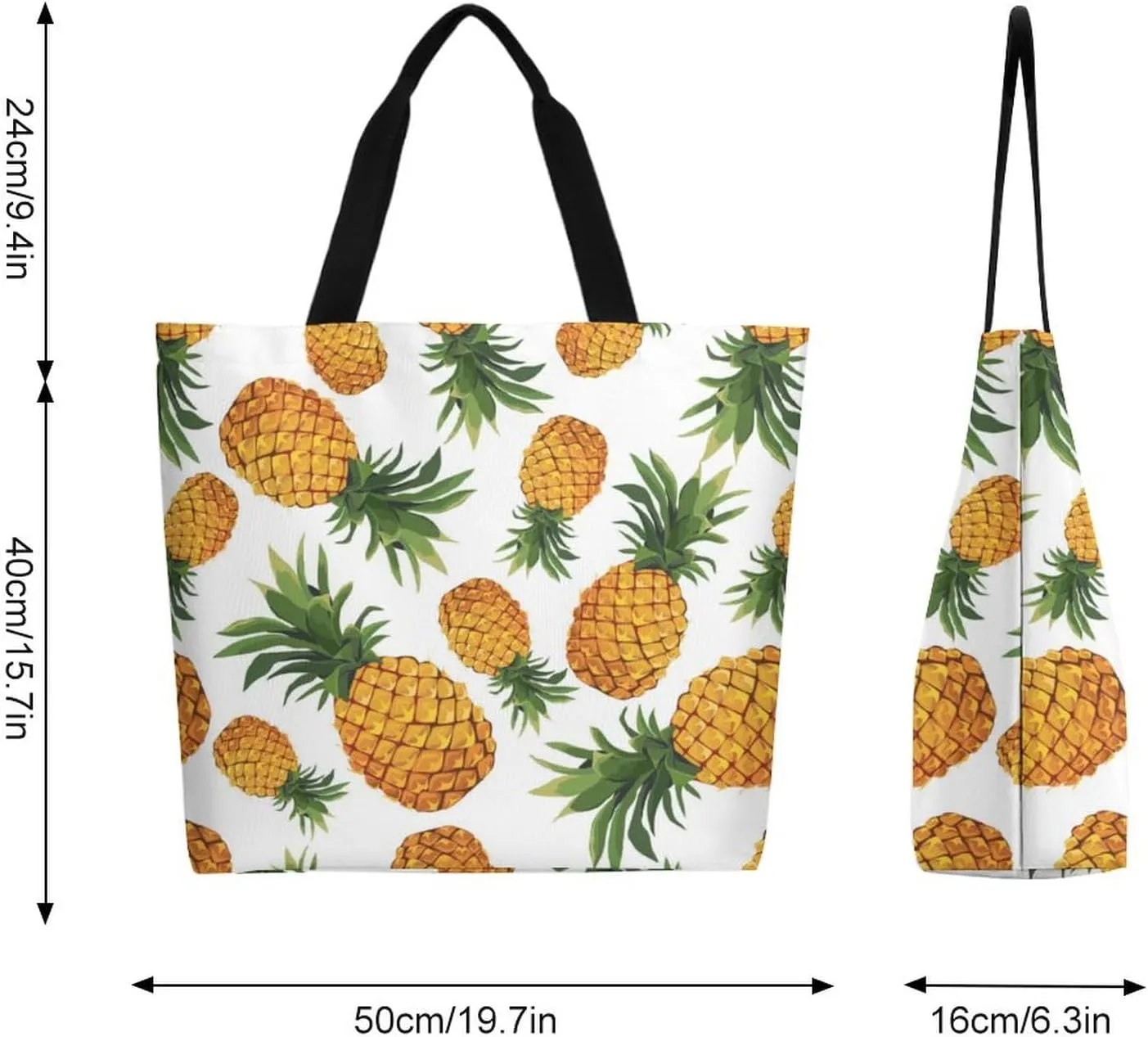 Canvas Tote Bag - Large Women's Casual Shoulder Handbag - Reusable Beach & Shopping Grocery Bag for Outdoors