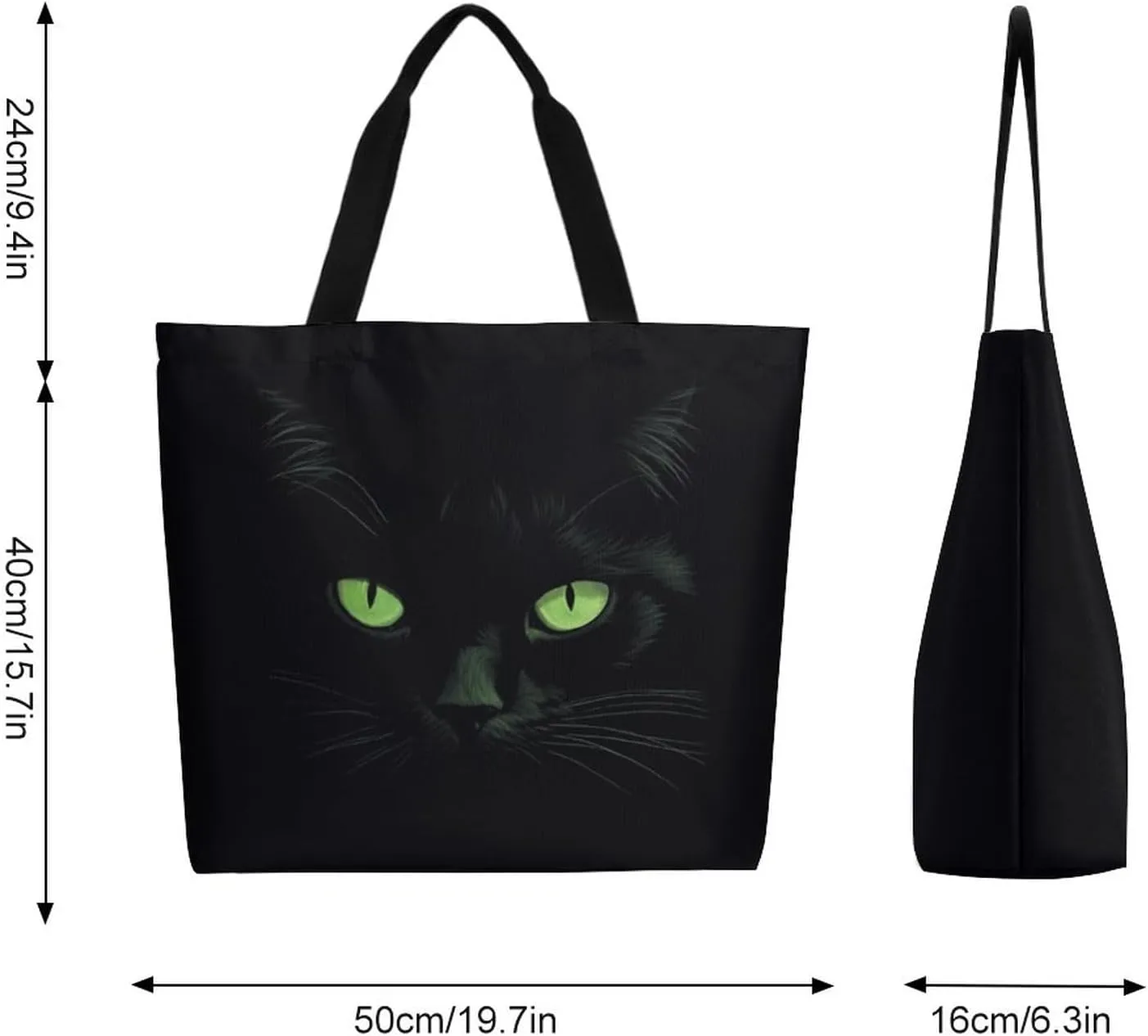 Canvas Tote Bag - Large Women's Casual Shoulder Handbag - Reusable Beach & Shopping Grocery Bag for Outdoors