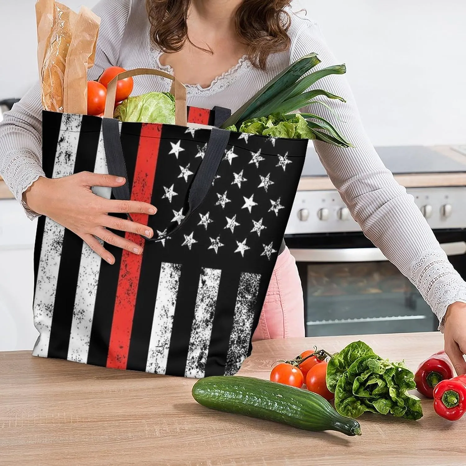 Canvas Tote Bag - Large Women's Casual Shoulder Handbag - Reusable Beach & Shopping Grocery Bag for Outdoors