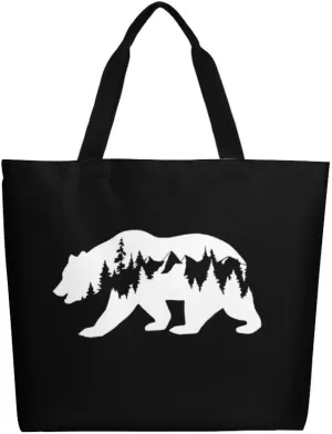 Canvas Tote Bag - Large Women's Casual Shoulder Handbag - Reusable Beach & Shopping Grocery Bag for Outdoors