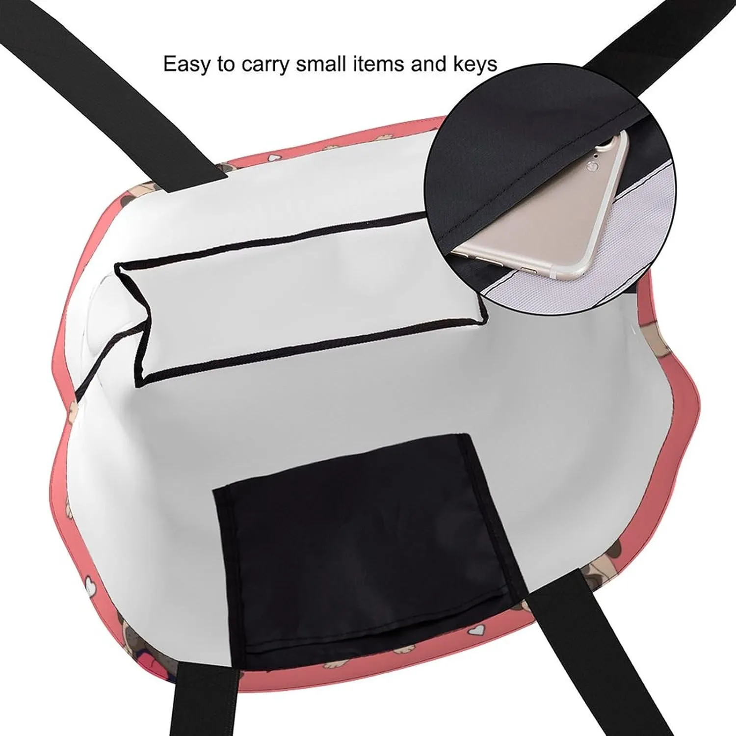 Canvas Tote Bag - Large Women's Casual Shoulder Handbag - Reusable Beach & Shopping Grocery Bag for Outdoors