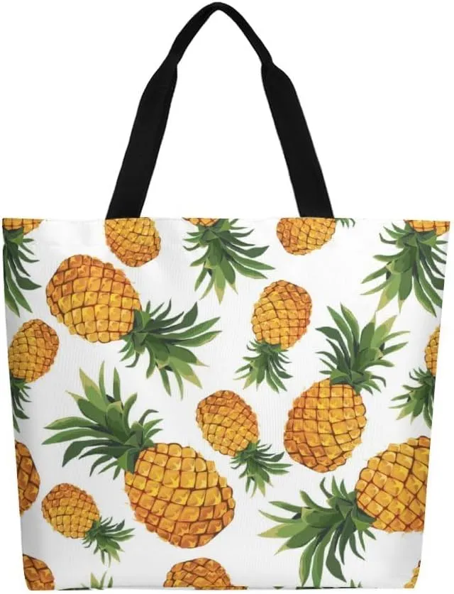 Canvas Tote Bag - Large Women's Casual Shoulder Handbag - Reusable Beach & Shopping Grocery Bag for Outdoors