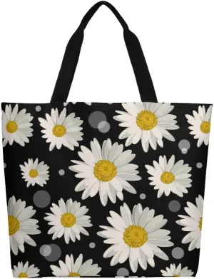 Canvas Tote Bag - Large Women's Casual Shoulder Handbag - Reusable Beach & Shopping Grocery Bag for Outdoors