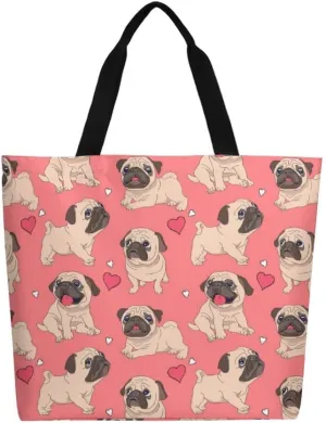 Canvas Tote Bag - Large Women's Casual Shoulder Handbag - Reusable Beach & Shopping Grocery Bag for Outdoors