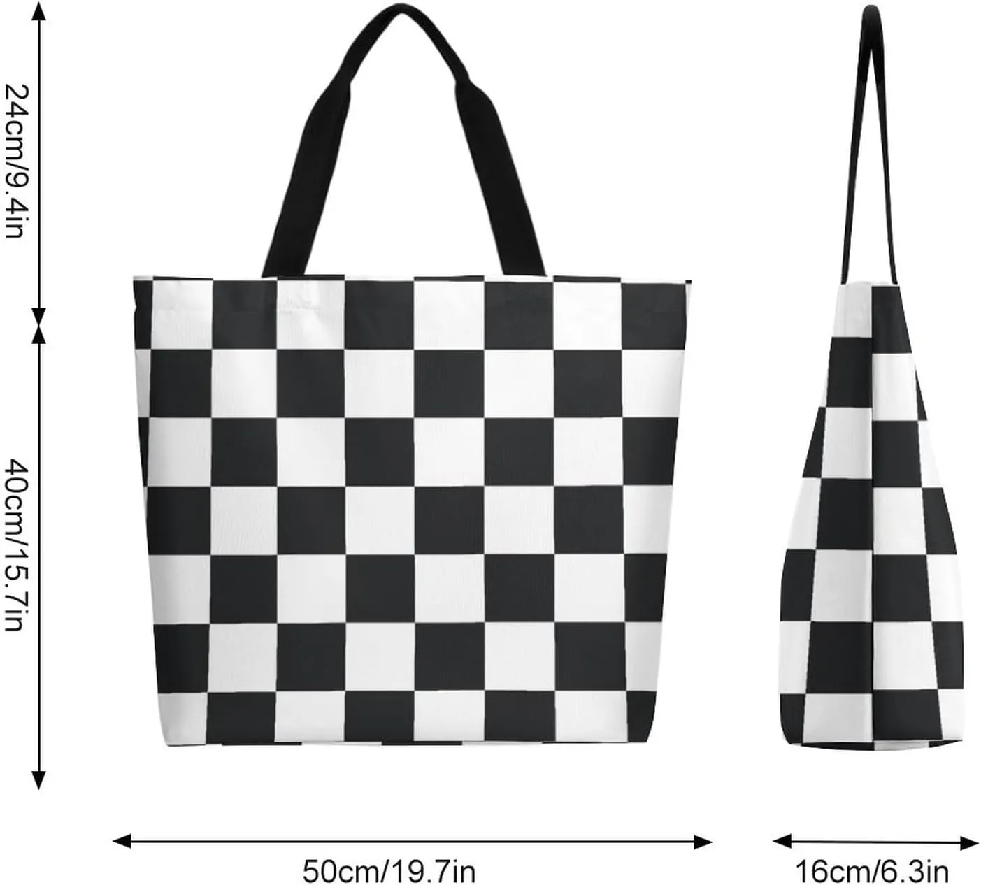 Canvas Tote Bag - Large Women's Casual Shoulder Handbag - Reusable Beach & Shopping Grocery Bag for Outdoors
