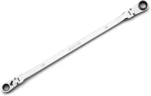Capri Tools 13 x 15 mm 90-Tooth Extra-Long Double Box End Reversible Ratcheting Wrench, Spline Drive, Metric