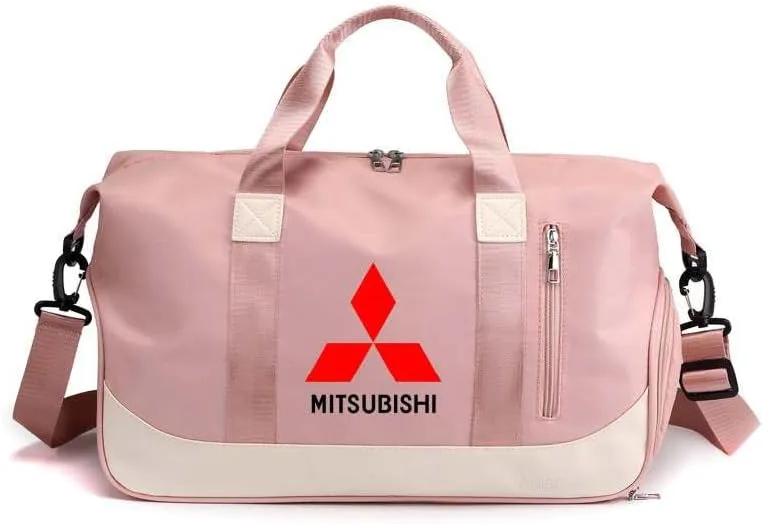 Car Travel Duffel Bag for Mitsubishi L200 Space Star, Travel Duffle Bag Weekender Bags Travel Bag Weekender Overnight Bag Sports Gym Tote Bag Travel Carry on Bag Accessories,Pink-A