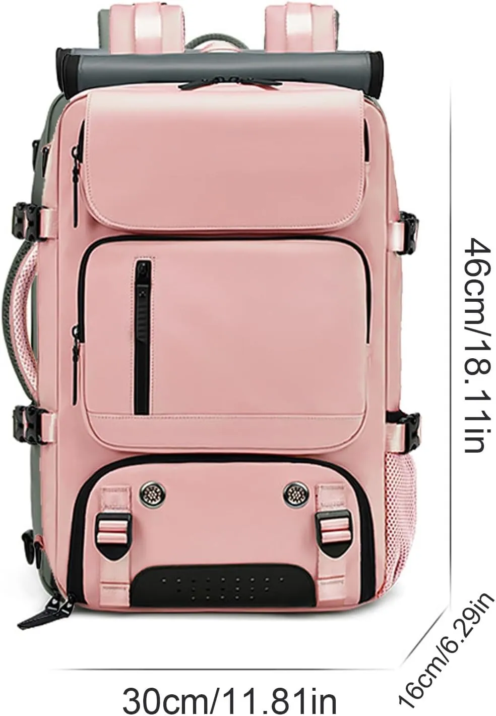 Carry on Travel Backpack, 46x30x16cm Duffel Backpack for Outdoor Travel, Straddle Travel Bag with Detachable Shoulder Strap for Hiking, College, Business Trip, Outdoor Activities, Traveling
