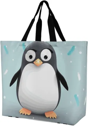 Cartoon Shark Floating in Water Tote Bag for Women Reusable Grocery Shoulder Bag Shopping Bags for Travel, Groceries