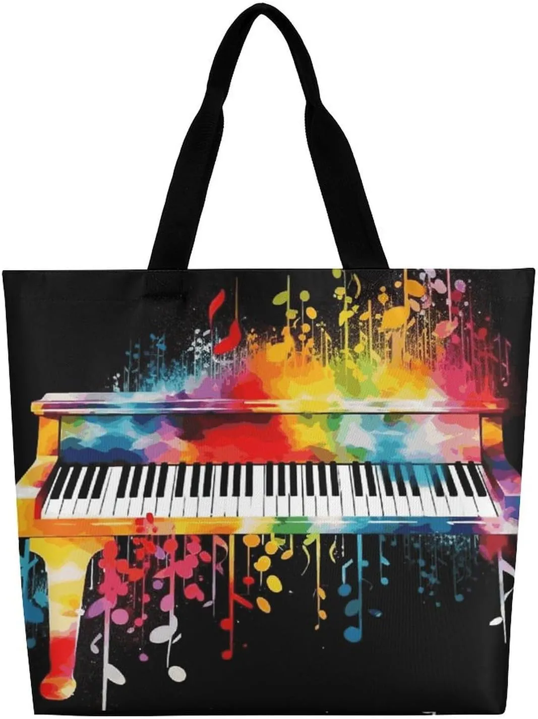 Cartoon Shark Floating in Water Tote Bag for Women Reusable Grocery Shoulder Bag Shopping Bags for Travel, Groceries
