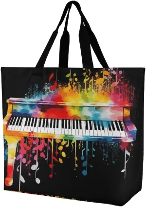 Cartoon Shark Floating in Water Tote Bag for Women Reusable Grocery Shoulder Bag Shopping Bags for Travel, Groceries
