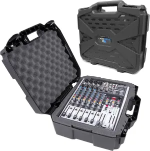 CASEMATIX 17" Hard Shell Audio Mixer Travel Case Compatible with Behringer Xenyx X1204USB, 1204USB, QX1204USB, Q1204USB, 1202FX, 1202, 802, Q802USB, QX1202USB, QX1002USB, 1002B, Q1202USB
