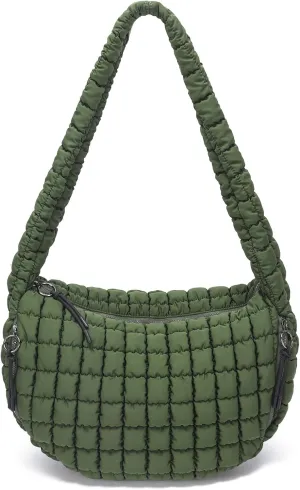 CATMICOO Puffer Tote Bag for Women: Carryall Puff Shoulder Bag for Travel - Lightweight Quilted Bag for Gym
