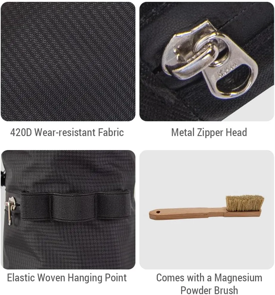 Chalk Bag for Rock Climbing, Oxford Cloth Climbing Chalk Bag with Brush for Bouldering Weightlifting