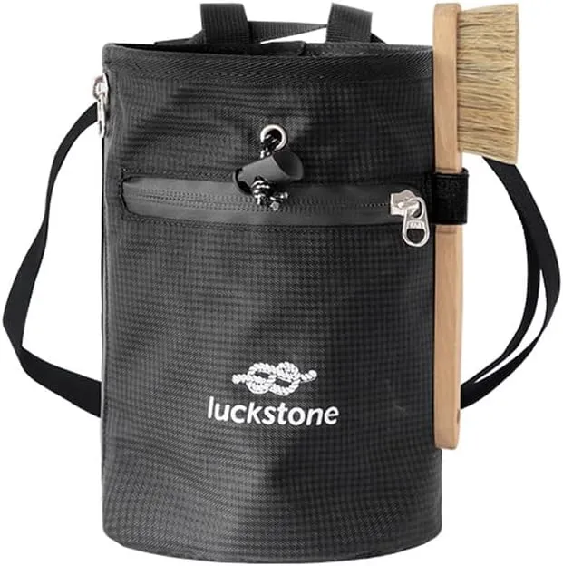 Chalk Bag for Rock Climbing, Oxford Cloth Climbing Chalk Bag with Brush for Bouldering Weightlifting