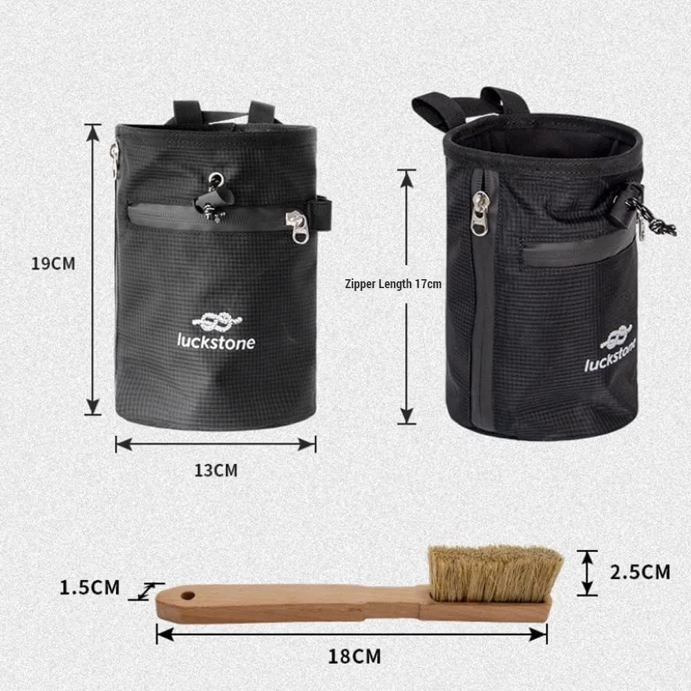 Chalk Bag for Rock Climbing, Oxford Cloth Climbing Chalk Bag with Brush for Bouldering Weightlifting