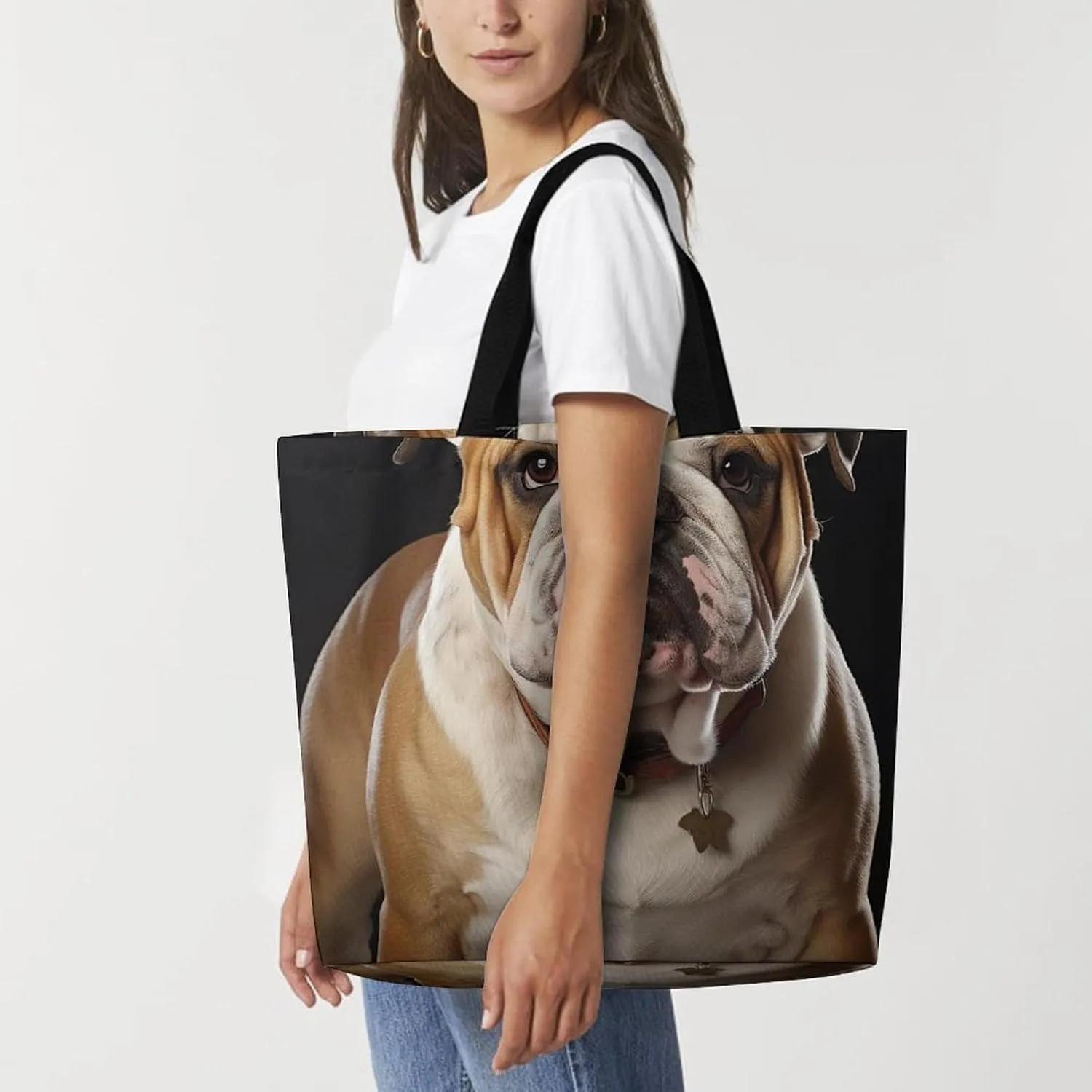 Chinese Style Mandarin Ducks Tote Bag for Women Reusable Grocery Shoulder Bags Shopping Bag for Travel, Groceries