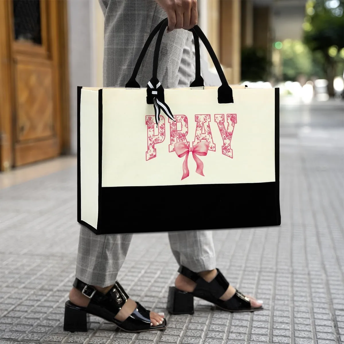Christian Tote Bag, Motivational Religious Gifts for Women, Bible Faith Based Gifts for Christmas