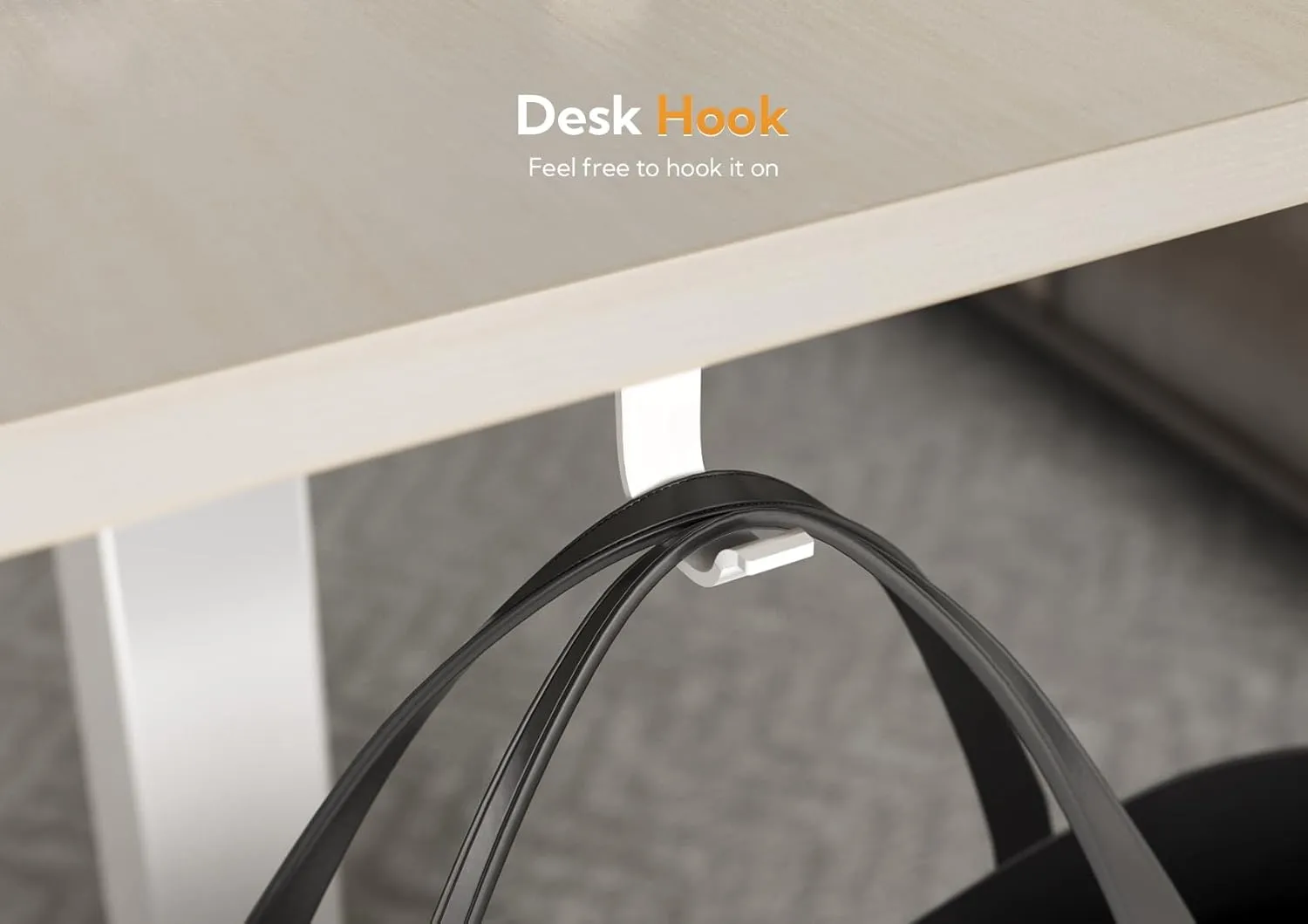 Claiks Mobile Standing Desk, Small Rolling Standing Desk with Wheels, Pneumatic Mobile Desks Workstation with Hook, Natural