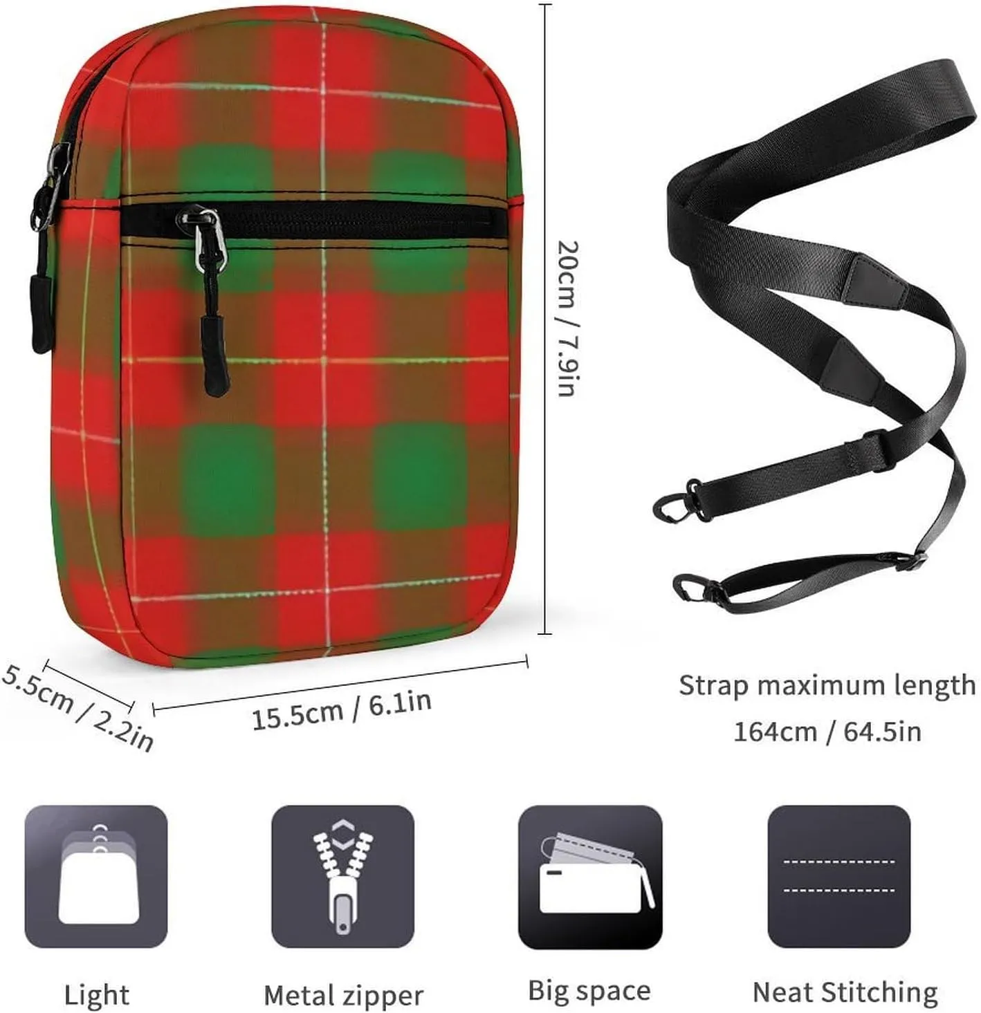 Clan MacFie Detachable Shoulder Strap Small Shoulder Bag Unisex